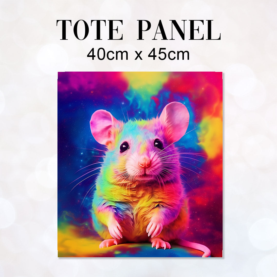 TOTE Rainbow Galaxy Rat Fabric Bag Panel TP-409