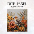 TOTE Embroidery Autumn Robin TP-41 Fabric Bag Panel
