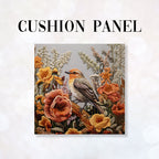 CUSHION Fabric Panel Embroidery Autumn Robin CP-41