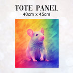 TOTE Rainbow Rat Fabric Bag Panel TP-410