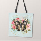 TOTE Shabby Chic Butterfly Mint Fabric Bag Panel TP-416