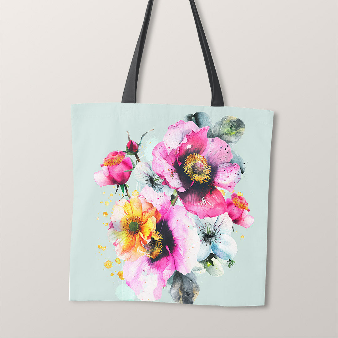 TOTE Shabby Chic Flowers 2 Fabric Bag Panel TP-417