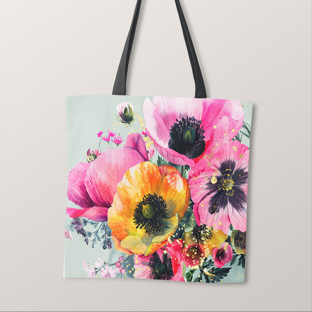 TOTE Shabby Chic Flowers 3 Fabric Bag Panel TP-418