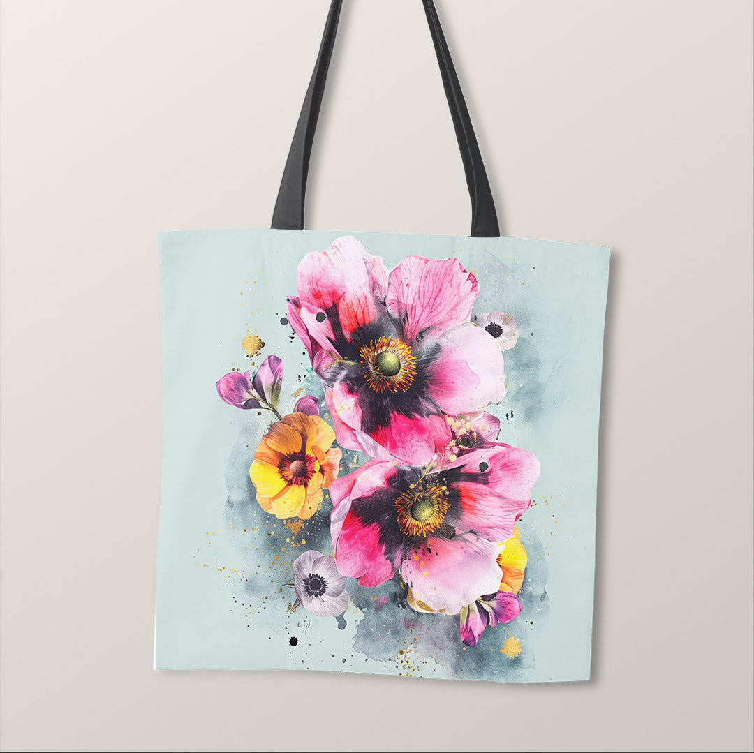 TOTE Shabby Chic Flowers 4 Fabric Bag Panel TP-419
