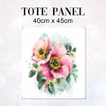 TOTE Shabby Chic Flowers White Fabric Bag Panel TP-420