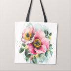 TOTE Shabby Chic Flowers White Fabric Bag Panel TP-420