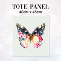 TOTE Floral Butterfly Mint Fabric Bag Panel TP-422