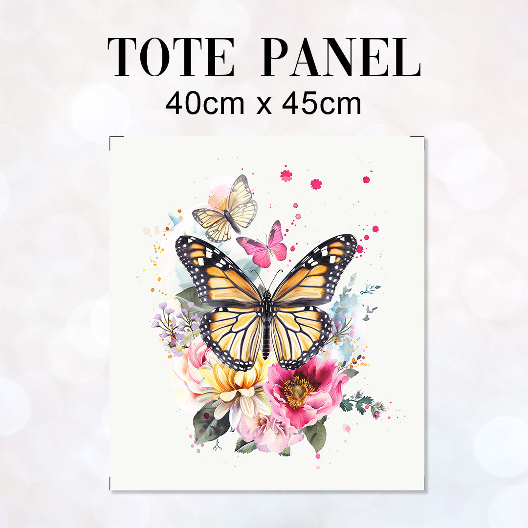 TOTE Monarch Butterfly Fabric Bag Panel TP-423
