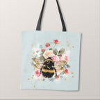 TOTE Shabby Chic Floral Bee Fabric Bag Panel TP-424