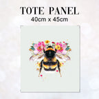 TOTE Floral Bee Fabric Bag Panel TP-425