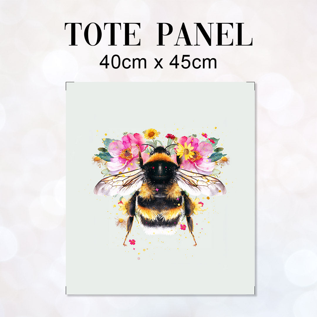 TOTE Floral Bee Fabric Bag Panel TP-425