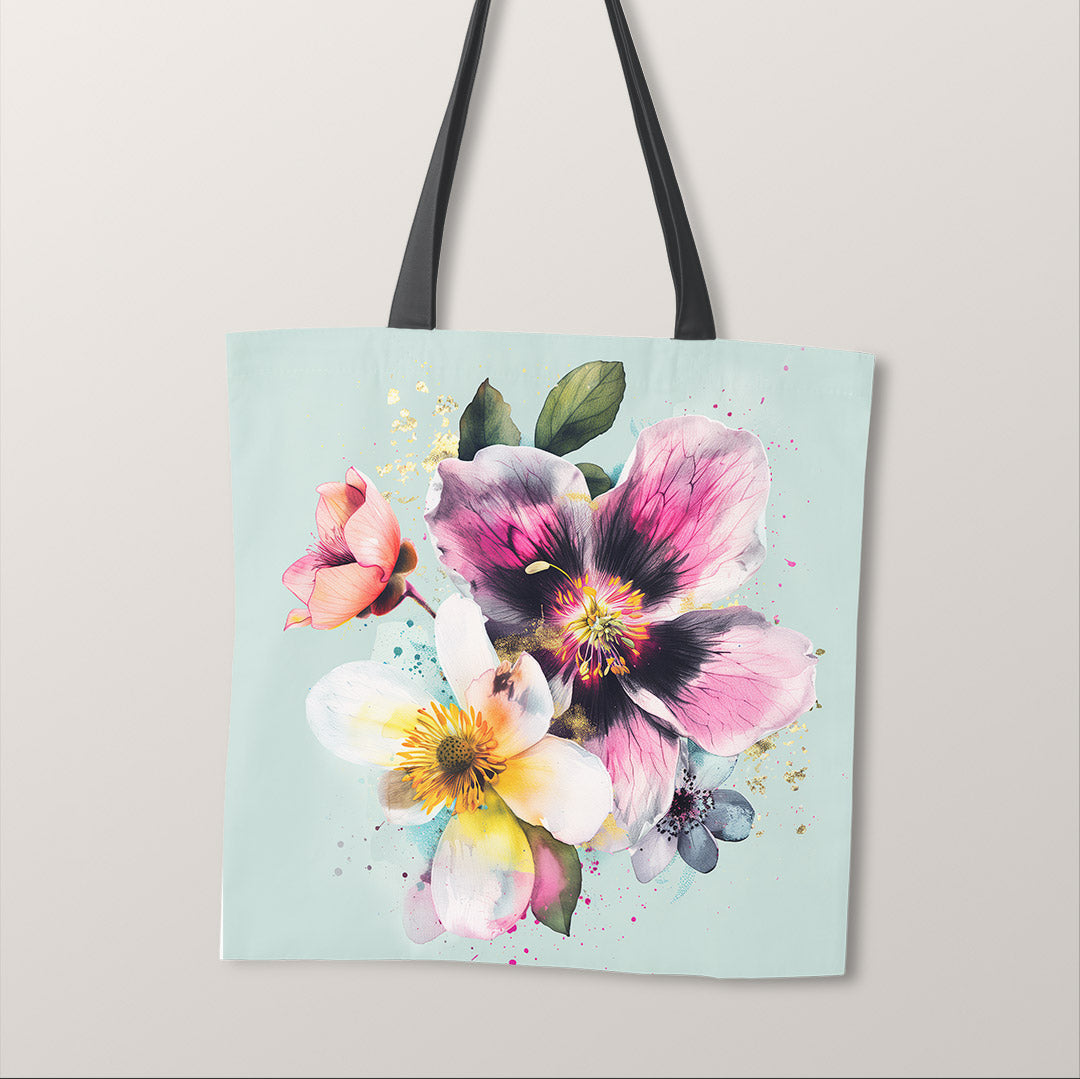 TOTE Shabby Chic Flowers 5 Fabric Bag Panel TP-426