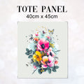 TOTE Shabby Chic Flowers 6 Fabric Bag Panel TP-427