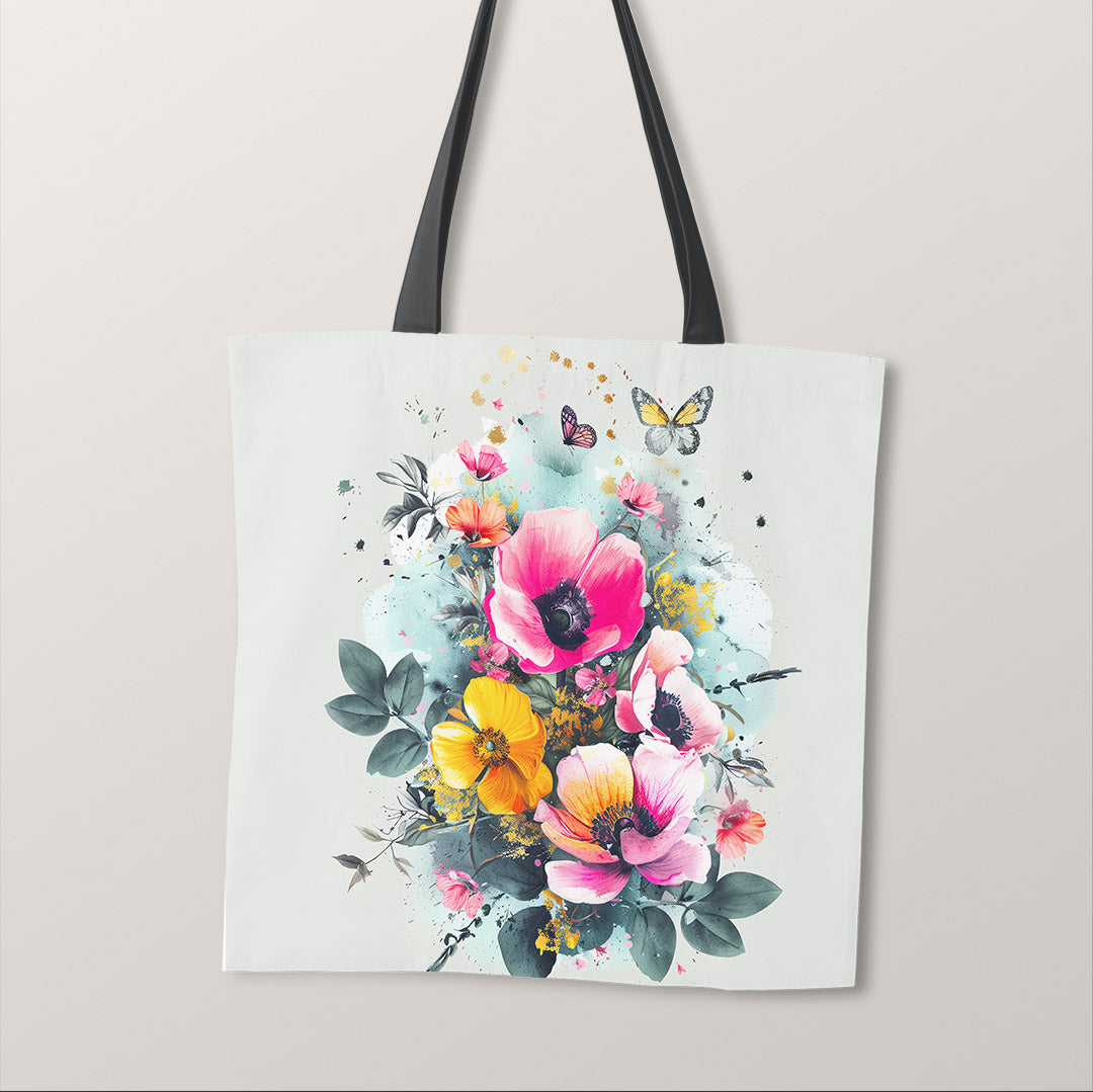 TOTE Shabby Chic Flowers 6 Fabric Bag Panel TP-427