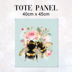TOTE Shabby Chic Bees Fabric Bag Panel TP-428