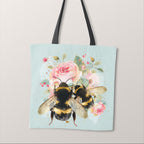 TOTE Shabby Chic Bees Fabric Bag Panel TP-428