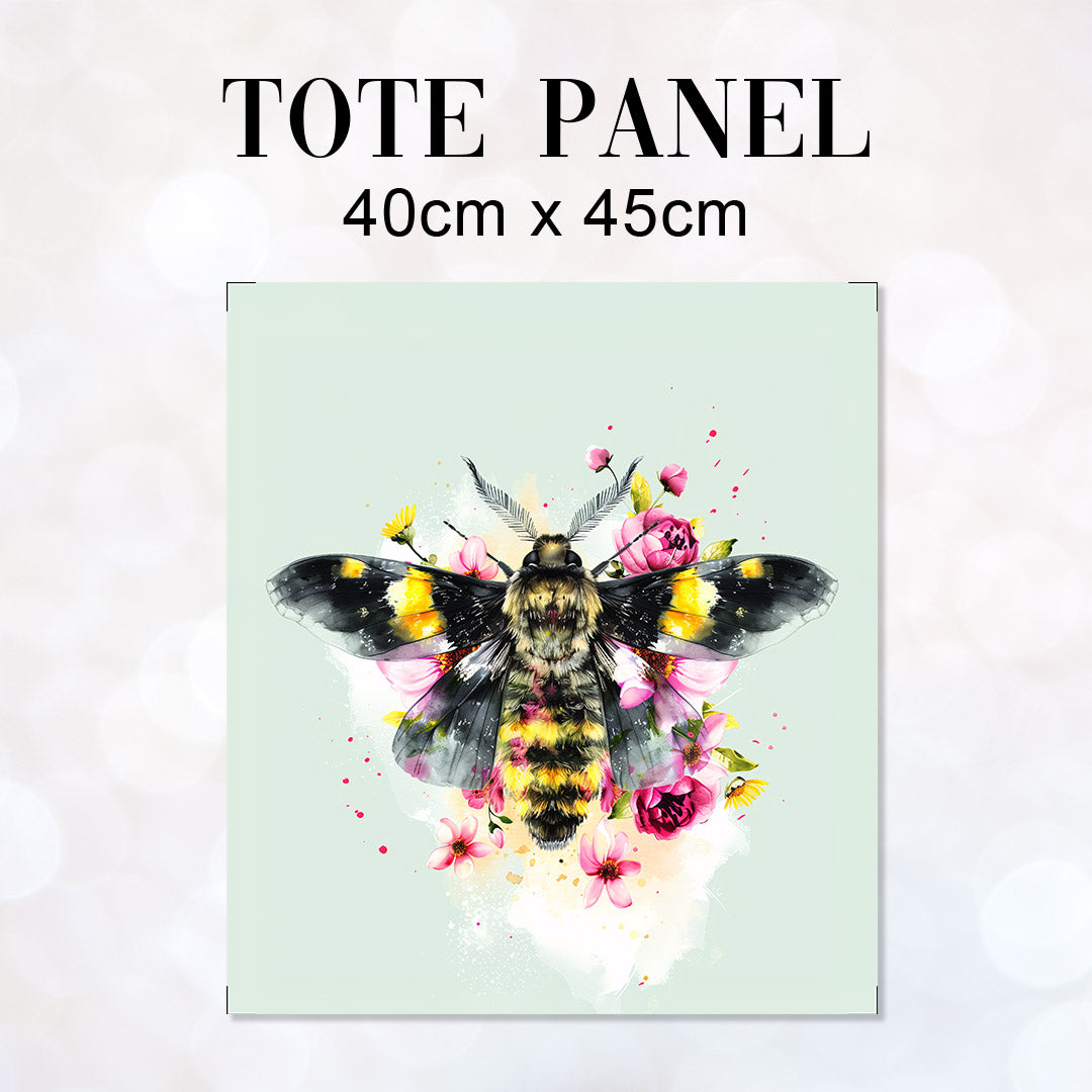 TOTE Shabby Chic Moth Fabric Bag Panel TP-429