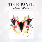 TOTE Butterfly White Fabric Bag Panel TP-431