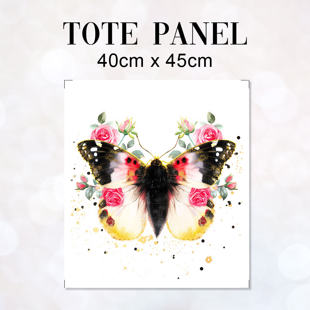 TOTE Butterfly White Fabric Bag Panel TP-431