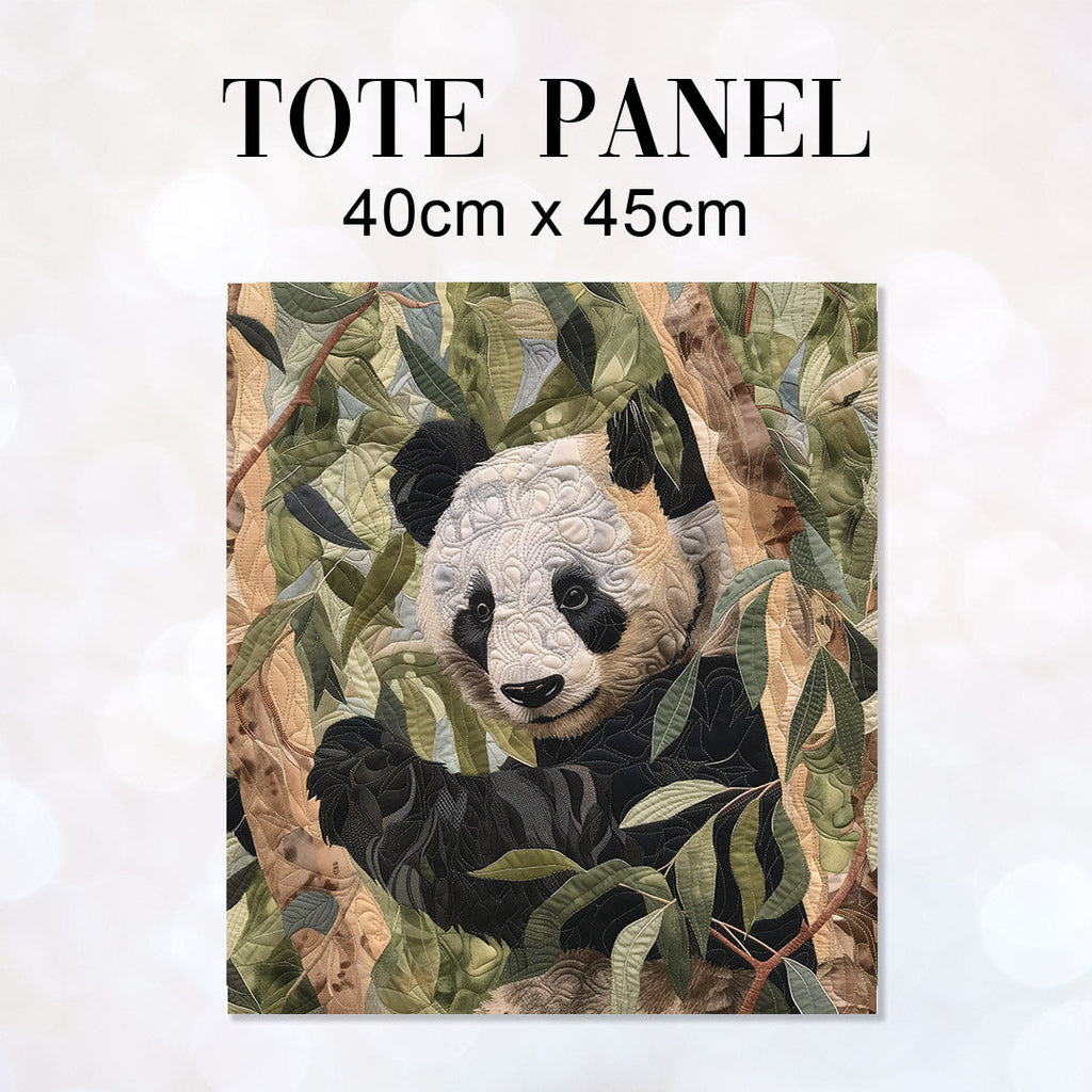 TOTE Quilted Panda Fabric Bag Panel TP-432