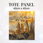 TOTE Quilted Meerkats Fabric Bag Panel TP-448