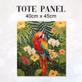 TOTE Quilted Macaw Parrot Fabric Bag Panel TP-450
