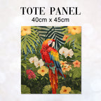TOTE Quilted Macaw Parrot Fabric Bag Panel TP-450