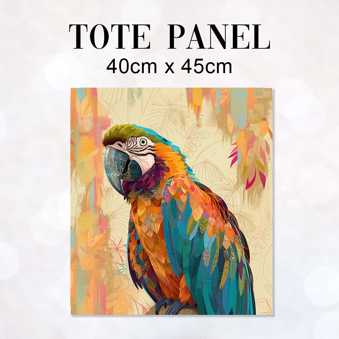 TOTE Colourful Parrot Fabric Bag Panel TP-452