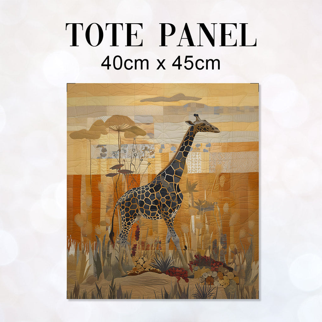 TOTE Quilted Giraffe Fabric Bag Panel TP-454