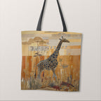 TOTE Quilted Giraffe Fabric Bag Panel TP-454