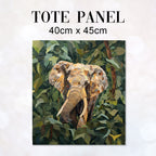 TOTE Quilted Elephant Fabric Bag Panel TP-456