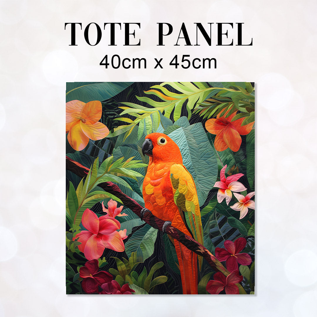 TOTE Tropical Parrot Fabric Bag Panel TP-458
