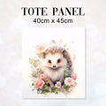 TOTE Cute Watercolour Hedgehog TP-46 Fabric Bag Panel