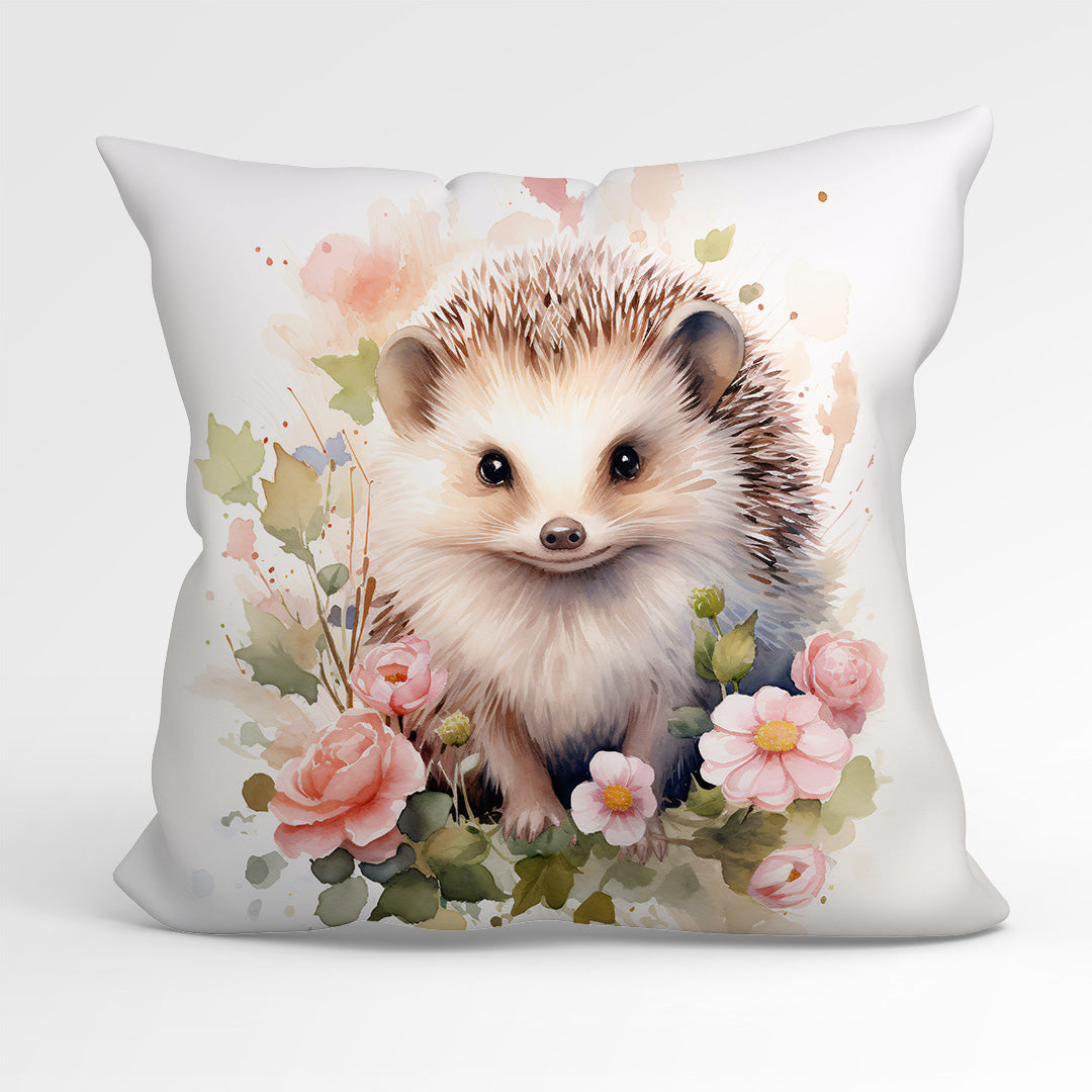 CUSHION Fabric Panel Cute Watercolour Hedgehog CP-46