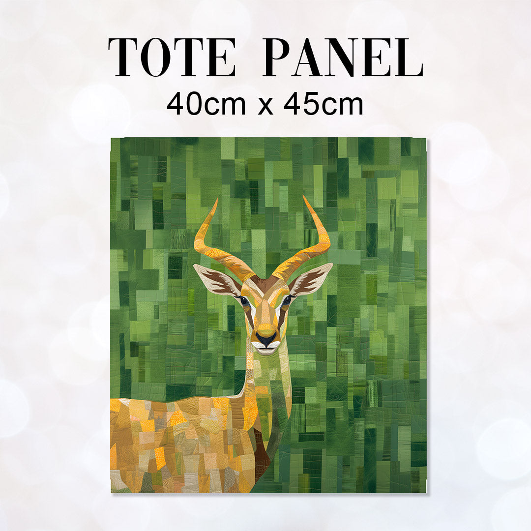 TOTE Quilted Gazelle Fabric Bag Panel TP-463