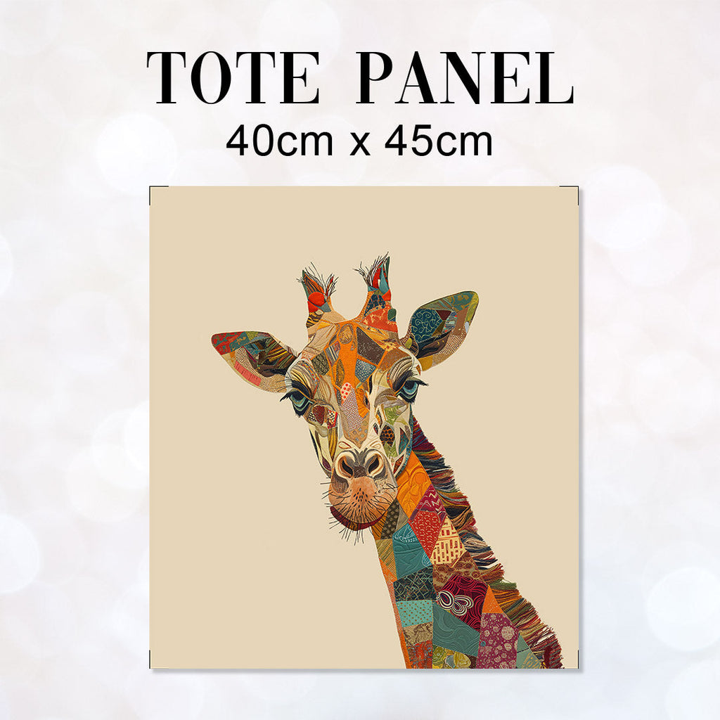 TOTE Patchwork Giraffe Fabric Bag Panel TP-465