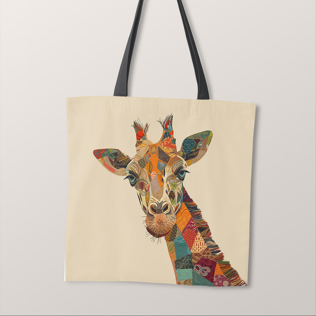 TOTE Patchwork Giraffe Fabric Bag Panel TP-465