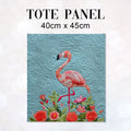 TOTE Quilted Flamingo Fabric Bag Panel TP-467