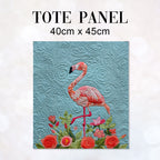 TOTE Quilted Flamingo Fabric Bag Panel TP-467