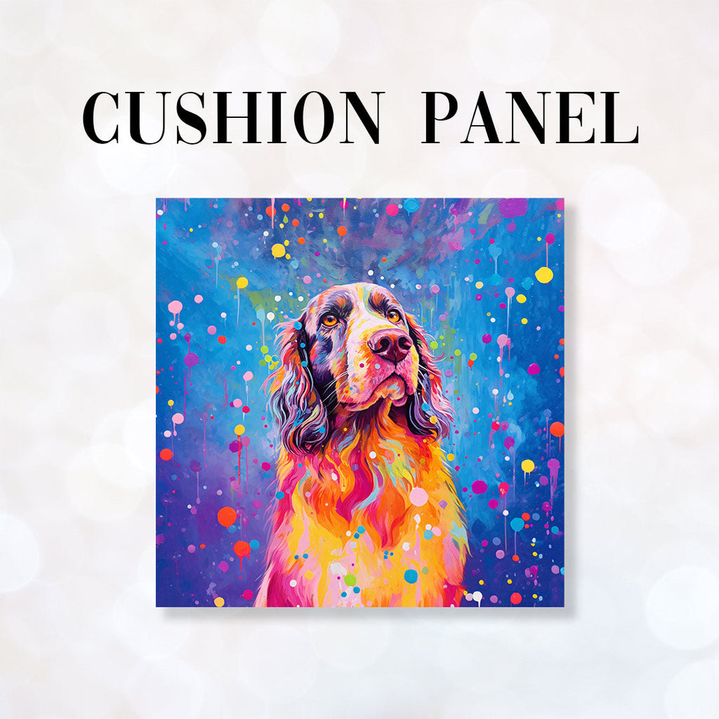 CUSHION Fabric Panel Colourful Springer Spaniel CP-47