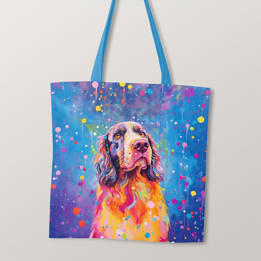 TOTE Colourful Springer Spaniel TP-47 Fabric Bag Panel