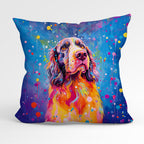 CUSHION Fabric Panel Colourful Springer Spaniel CP-47