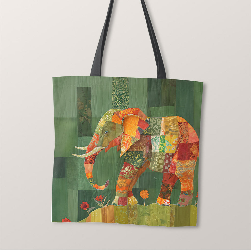 TOTE Patchwork Elephant 2 Fabric Bag Panel TP-470