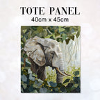 TOTE Quilted Elephant Fabric Bag Panel TP-488