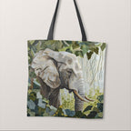 TOTE Quilted Elephant Fabric Bag Panel TP-488