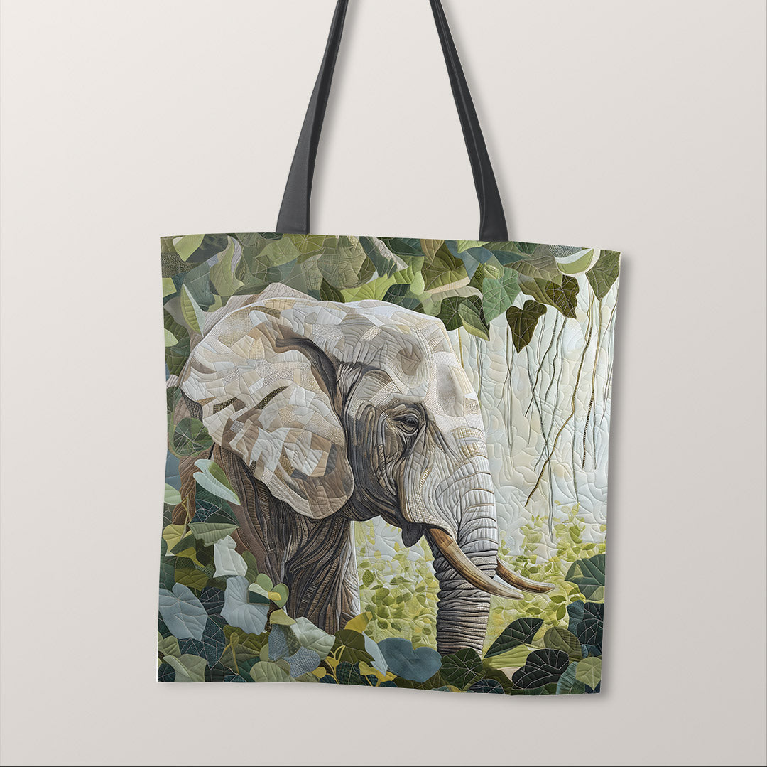 TOTE Quilted Elephant Fabric Bag Panel TP-488