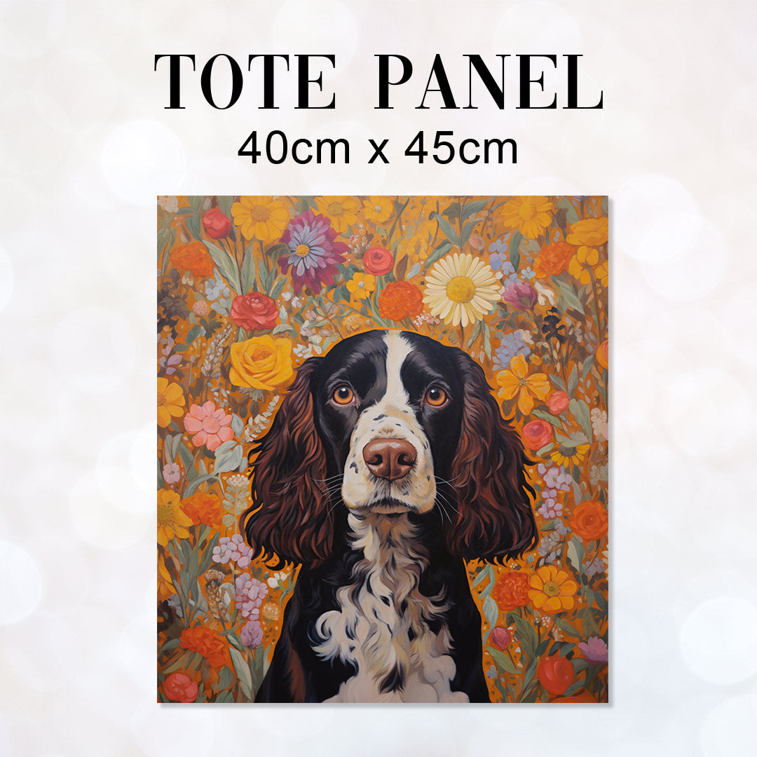 TOTE Brown Springer Spaniel TP-49 Fabric Bag Panel