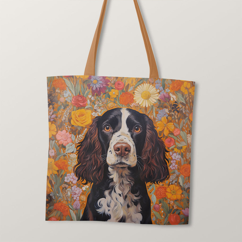 TOTE Brown Springer Spaniel TP-49 Fabric Bag Panel