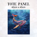 TOTE Quilted Whale Fabric Bag Panel TP-490