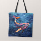 TOTE Quilted Whale Fabric Bag Panel TP-490